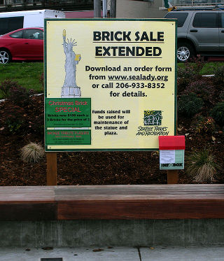 Closeup Brick Sale Sign